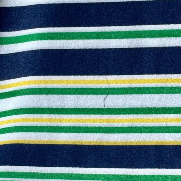 Antonio Melani Jenna Dress Spring Green Navy Geometric Stripe Cinched Size 12 - Picture 9 of 13
